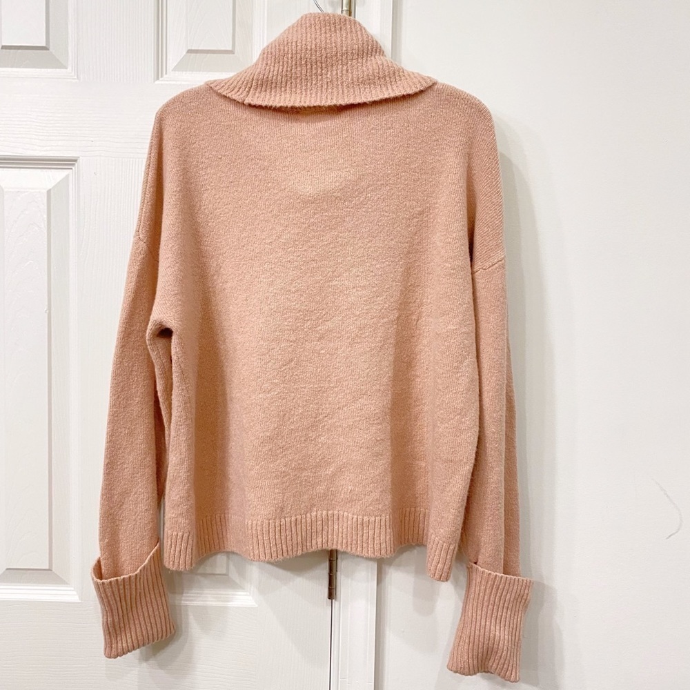 NEW Chelsea28 Pink Cowl Neck Sweater Long Sleeve Pullover In Pink Adobe Size XS - Picture 5 of 7